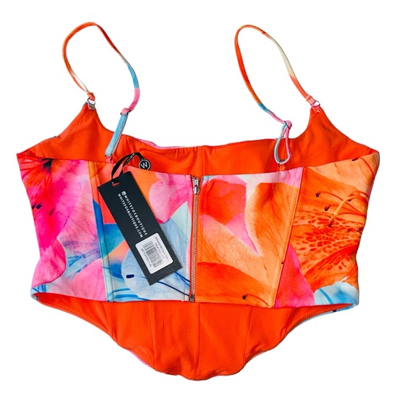 White Fox Floral Tropical Lily Corset size XL - Picture 3 of 5